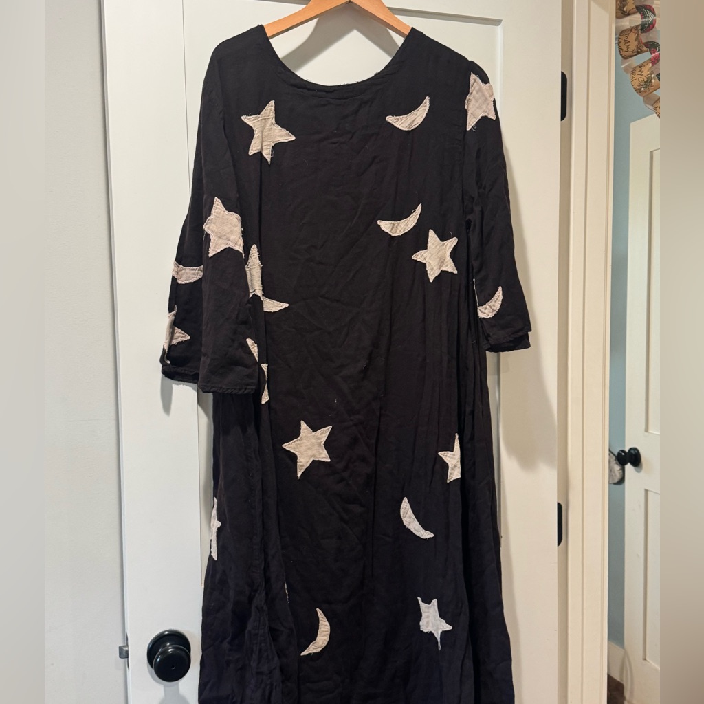 Magnolia Pearl Black Dress With Cream Celestial Accents